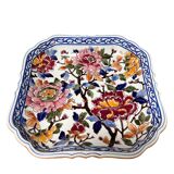 Gien earthenware dish, peony decoration