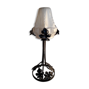Lampe acier forgé 1930