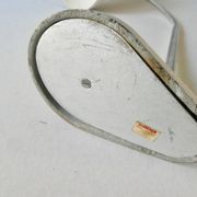 Lampe articulée Aluminor,  en métal gris clair des années 50