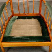 Kerstin Hörlin-Homquist Skrindan Armchairs in Beech and Green Velvet, Swede
