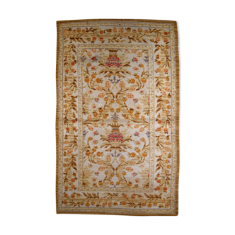 Old Spanish handmade soap carpet 97cm x 161cm 1920s, 1b811