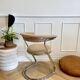 Vintage chair design from the 70s – chrome & boucle – modernist style