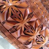 Cup / basket ikebana japan bamboo braided XXth