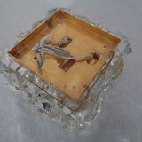 Gold-Plated & Crystal Glass Flush Mount Light from Kinkeldey, 1970s