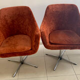 4 vintage 1970 vintage egg armchairs
