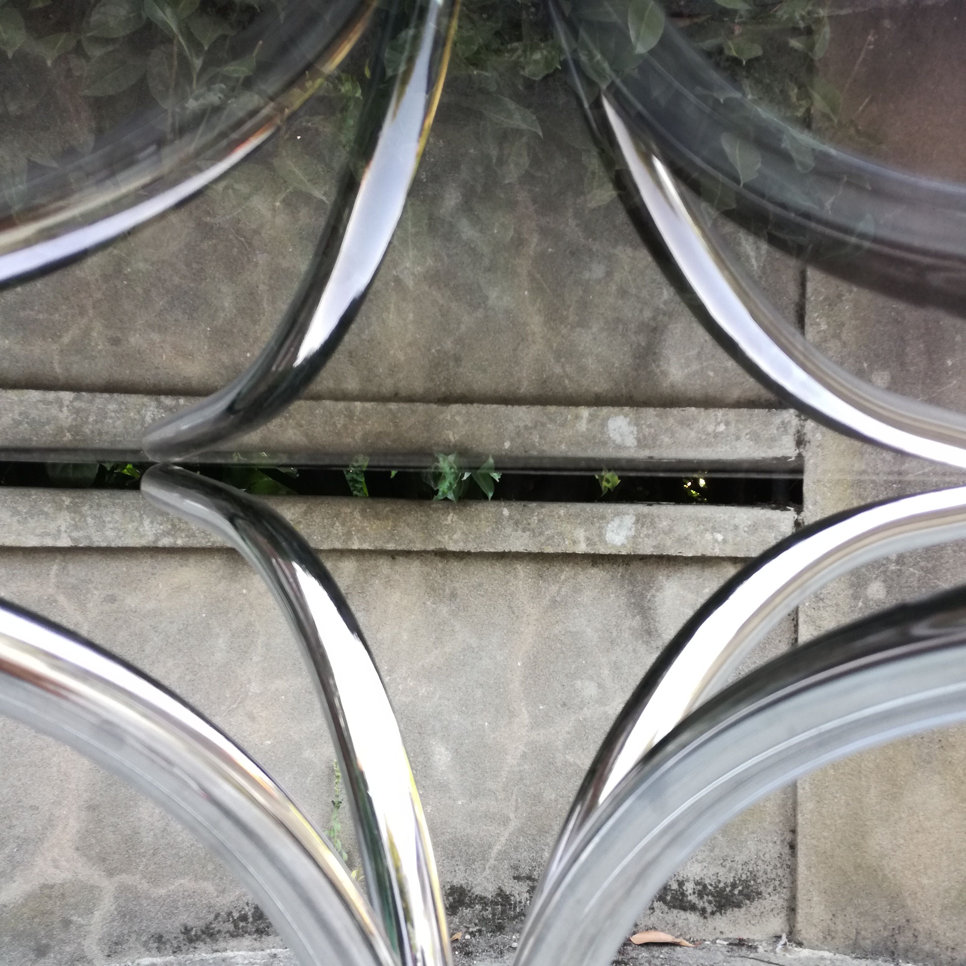 Smoked glass and chrome round table 1970