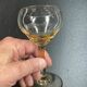 slightly amber table glass set of 7 height 14 cm, Daum Nancy