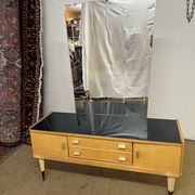 Coiffeuse vintage des années 50 en bois de bouleau