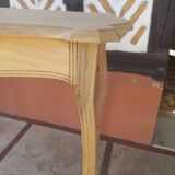 Small sandblasted wood desk table