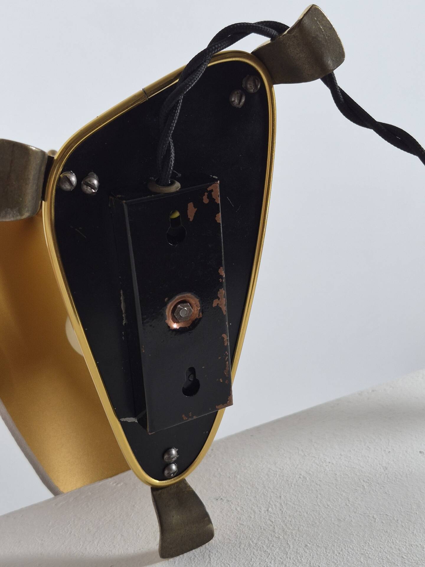 Pair of vintage brass wall or table lamps from the 1950s.