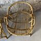 Vintage wicker armchair from the 1970s.
