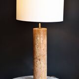 Old red travertine lamp