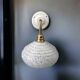 White speckled Clichy glass wall light