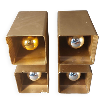 Suspension à 4 lumières Raak, modèle Viervoud, Hollande 1970.