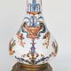 Paire de lampes à pétrole en faience de Gien