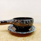 Six vintage Sars Poteries coffee cups, 1960