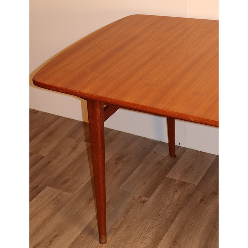 Scandinavian expandable teak dining table circa 1960