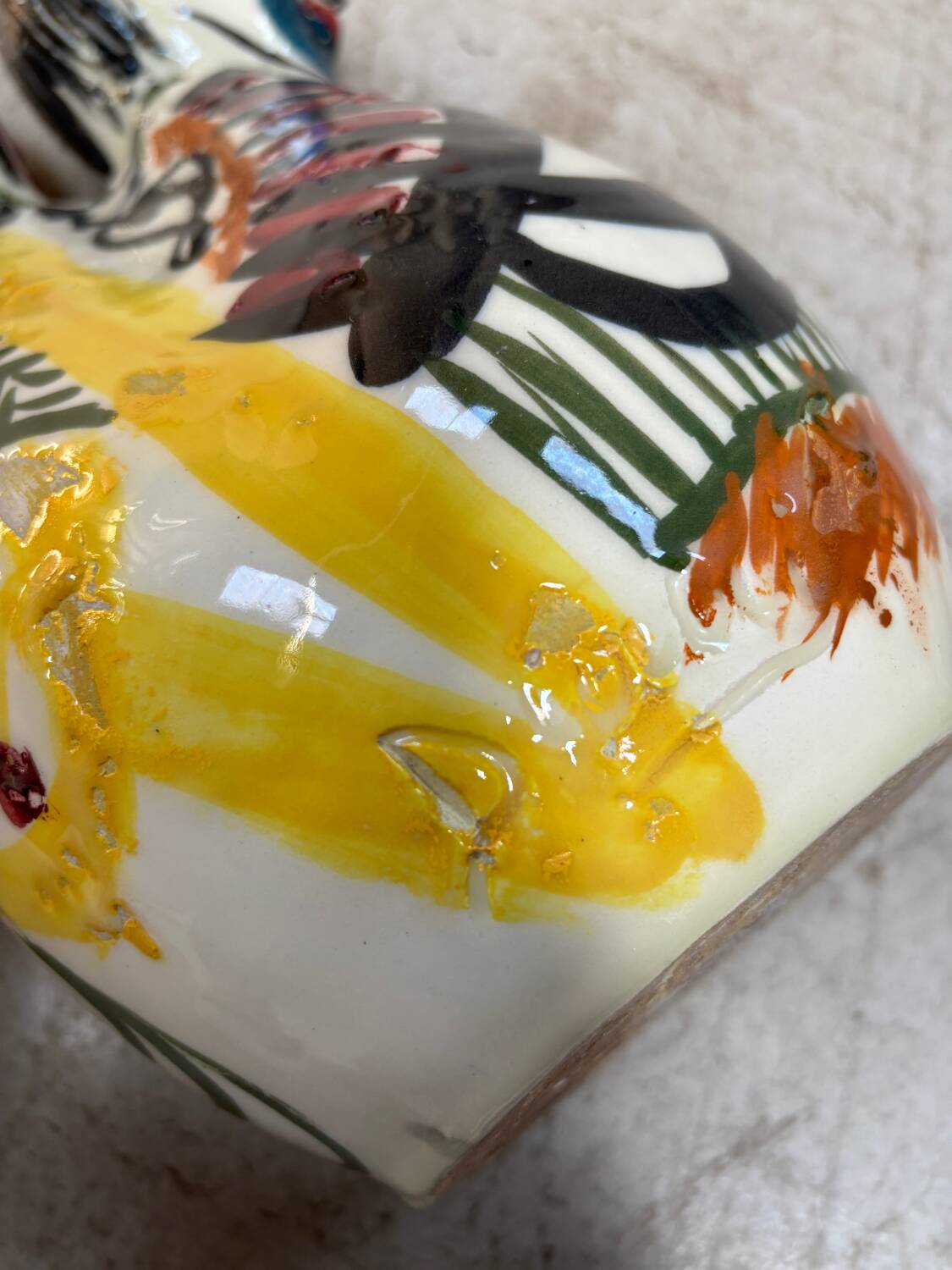 Double ceramic Face Vase