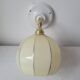 Wall lamp in opaline, brass and porcelain