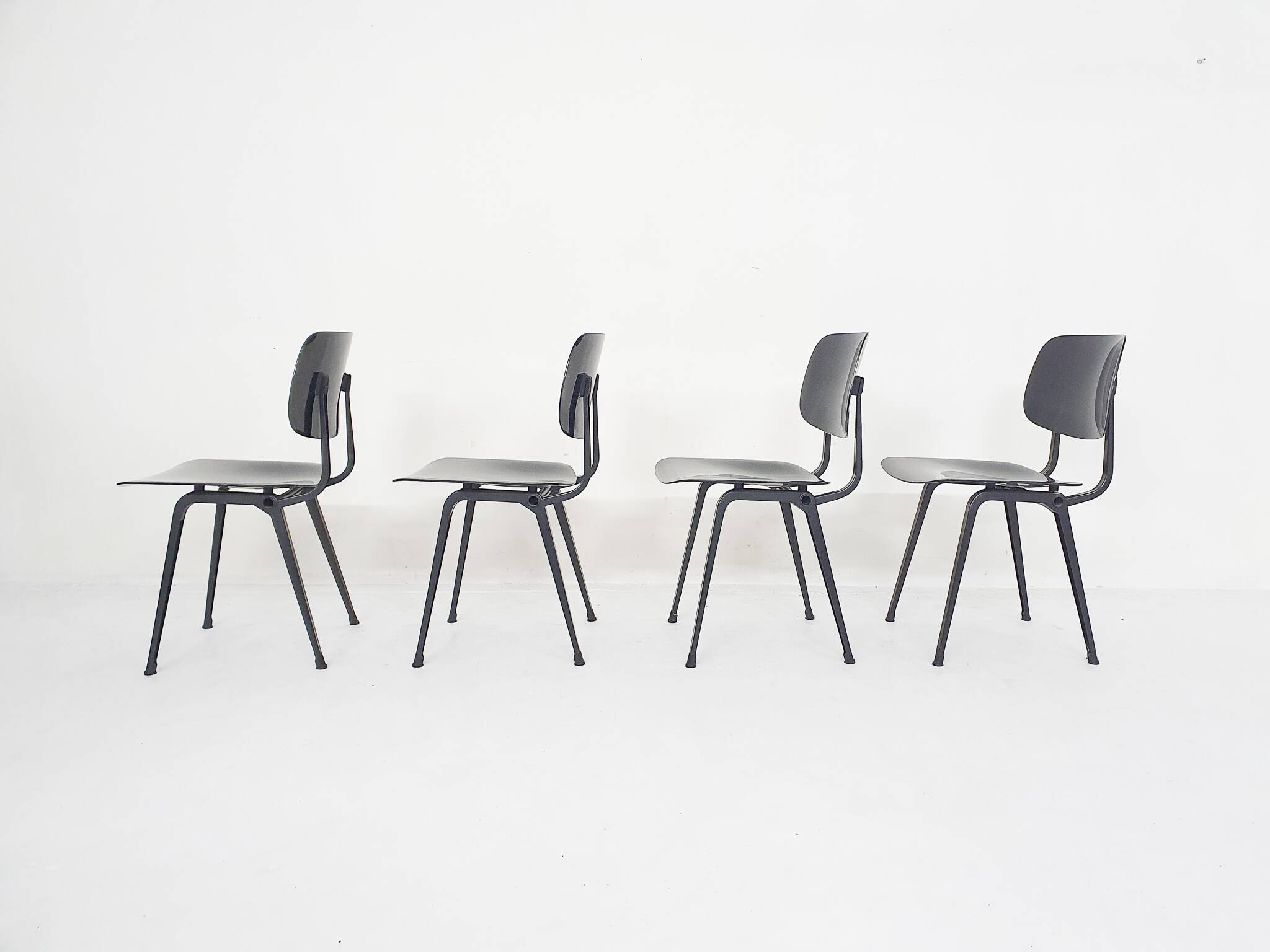 Set of four Friso Kramer for Ahrend de Cirkel "Revolt" dining chairs, The Netherlands 1993