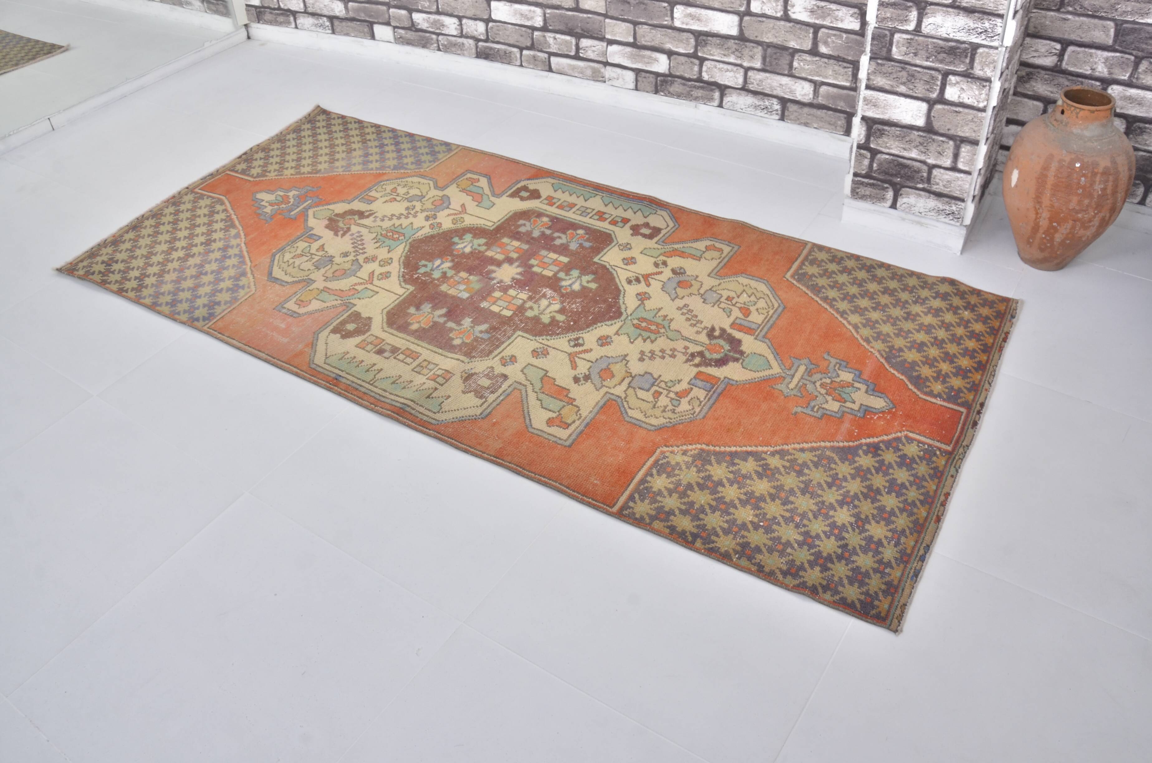 Orange & Brown Turkish Vintage Rug sku 2576