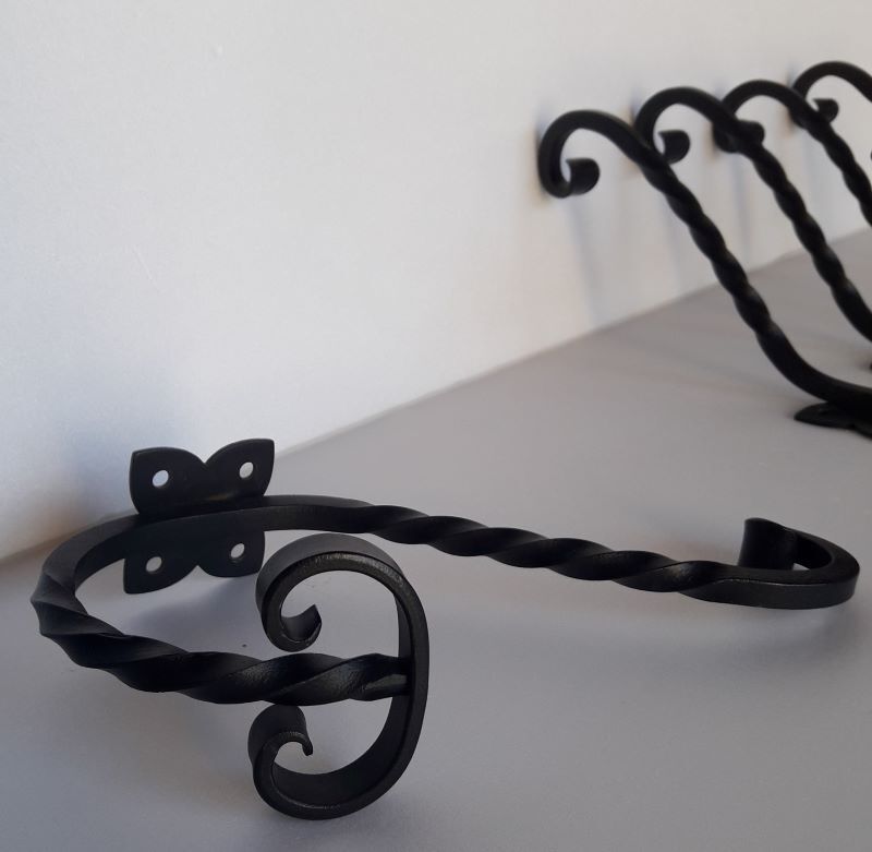 lot 5 patères porte manteau fer torsadé
