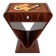 Table d’appoint Art Déco en bois de hêtre avec motif