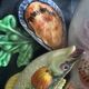 trompe l'oeil plate - Vallauris Majolica - Fish/Seafood -