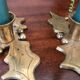Pair of brass candle holders