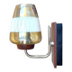 Danish modern teak and amber glass wall sconce, 1960s