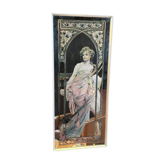 Large Mirror “AWAKENING IN THE MORNING” after MUCHA