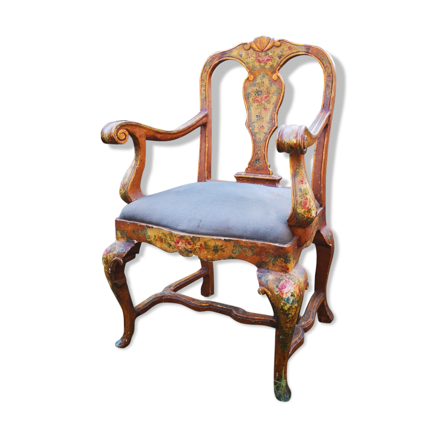 19th painted Italian armchair