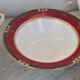 Elegant mid-century Japanese bone china service for 12 in white and noble red