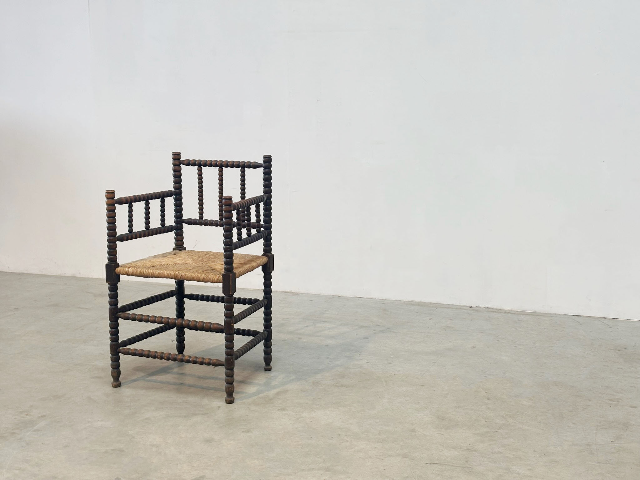 1930's Bobbin easy chair low back