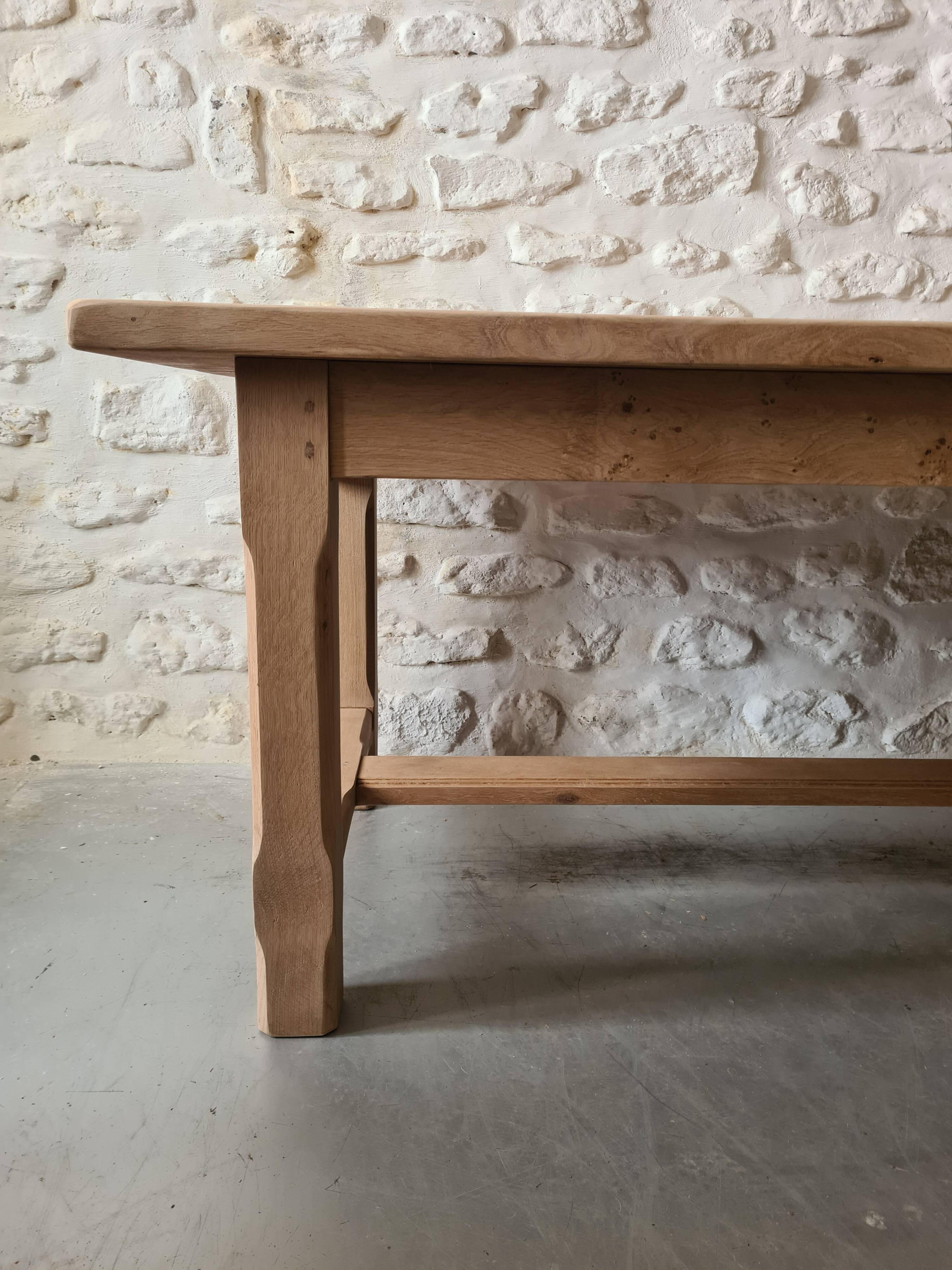 Solid oak farmhouse table