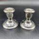 Pair of antique sterling silver candlesticks - English silversmith - 1934