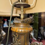 Paire de lampes époque Napoléon III en régule patiné vers 1880