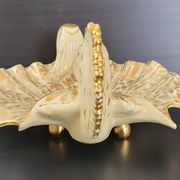 IMPORTANT ITALIAN CERAMIC FRUIT BOWL 1960 FISH UNDER SHELL