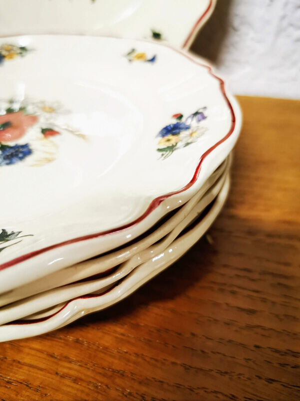 Lot of 6 dessert plates Sarreguemines model Agreste