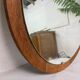 Miroir rond en bois vintage