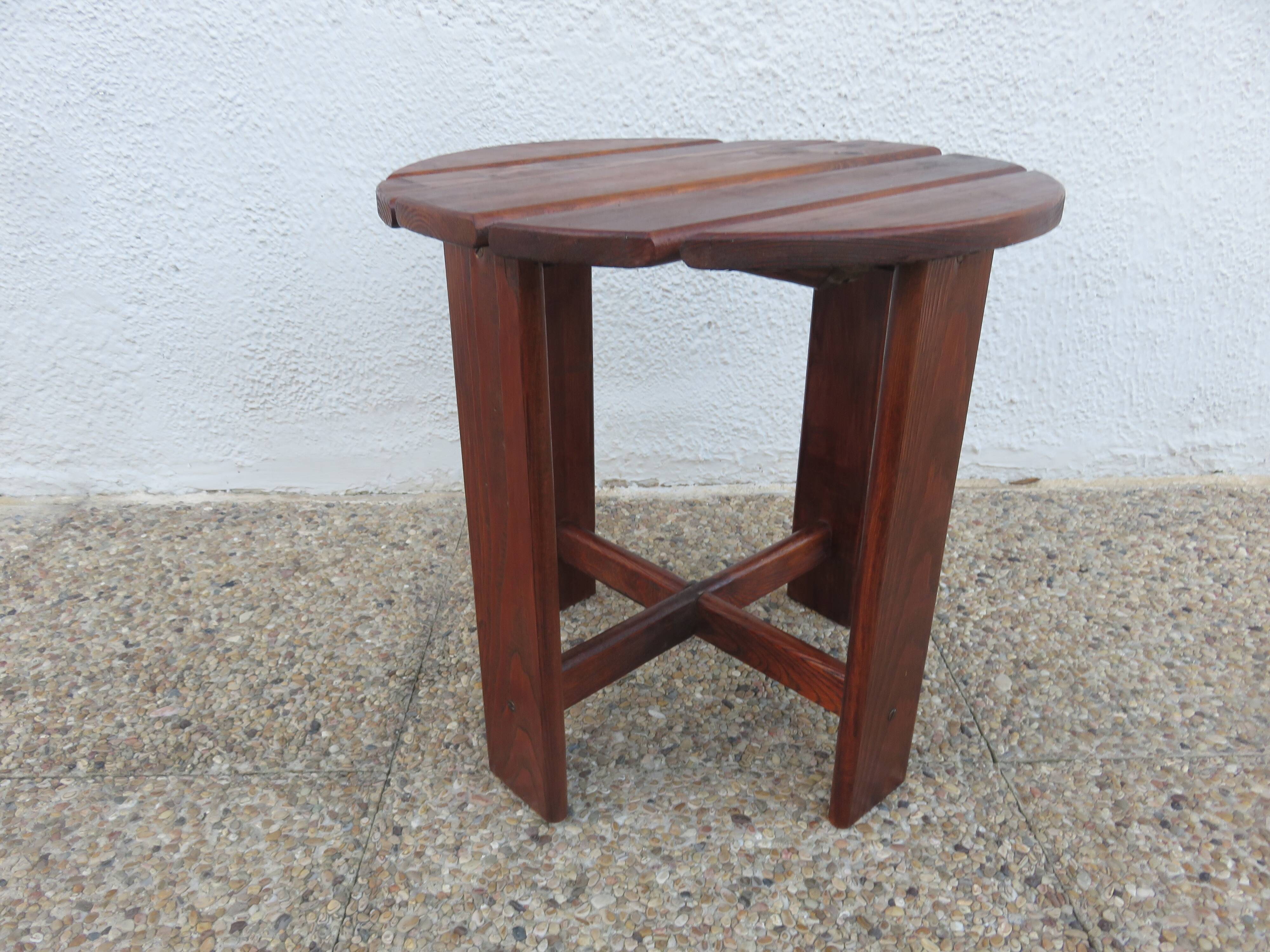 Swedish pine stool, 60s-70s