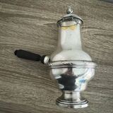 Silver-plated chocolate pot stamped ARGIT SFOA with ebony handle