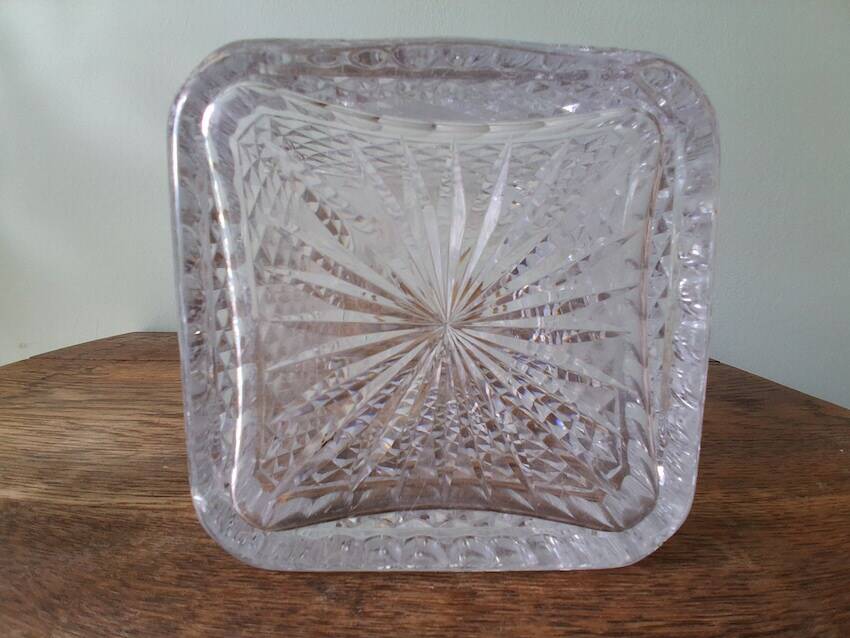 Crystal and gilded brass carafe