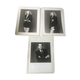 Jean-Louis Scherrer: lot of 3 original vintage press fashion photographs, 1991