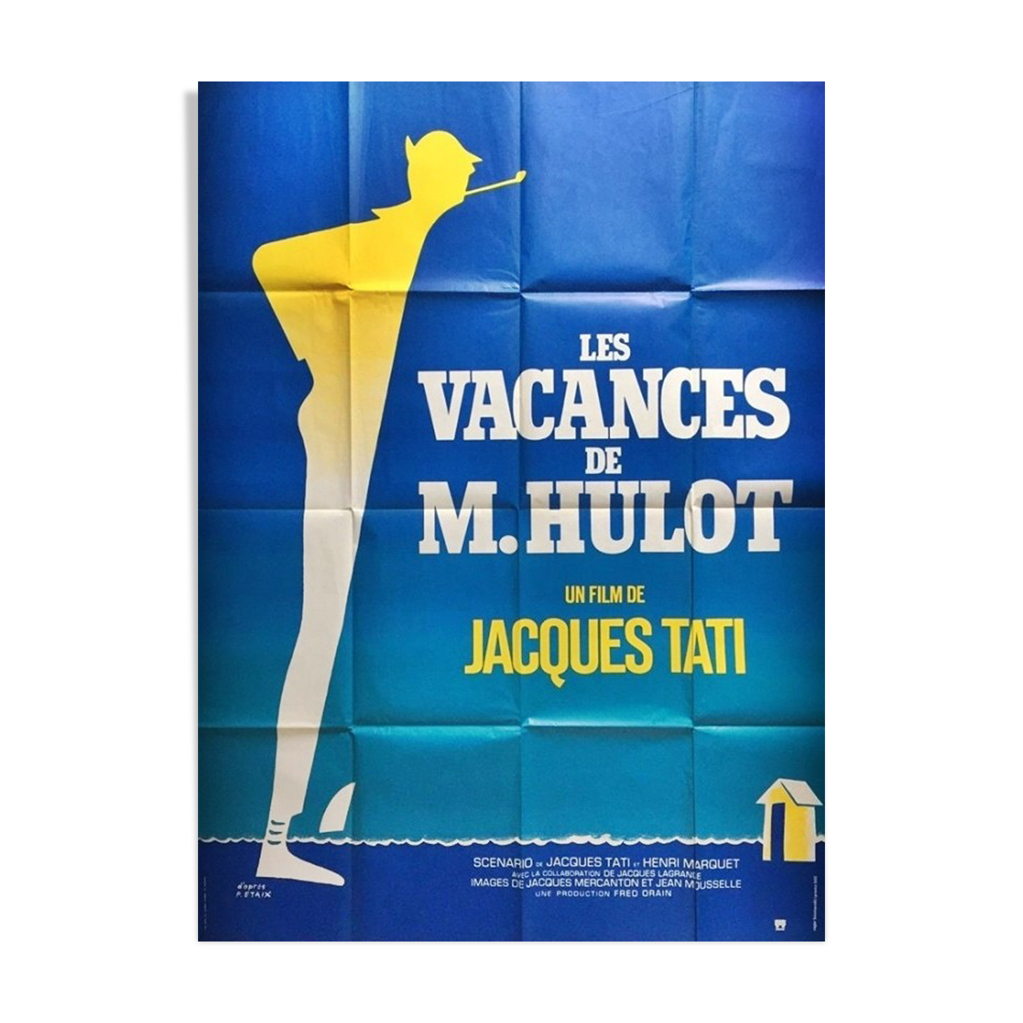 vintage poster 1970 holiday of M Hulot Jacques Tati 120x160 cm cinema