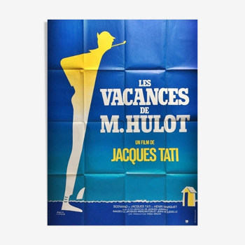 vintage poster 1970 holiday of M Hulot Jacques Tati 120x160 cm cinema