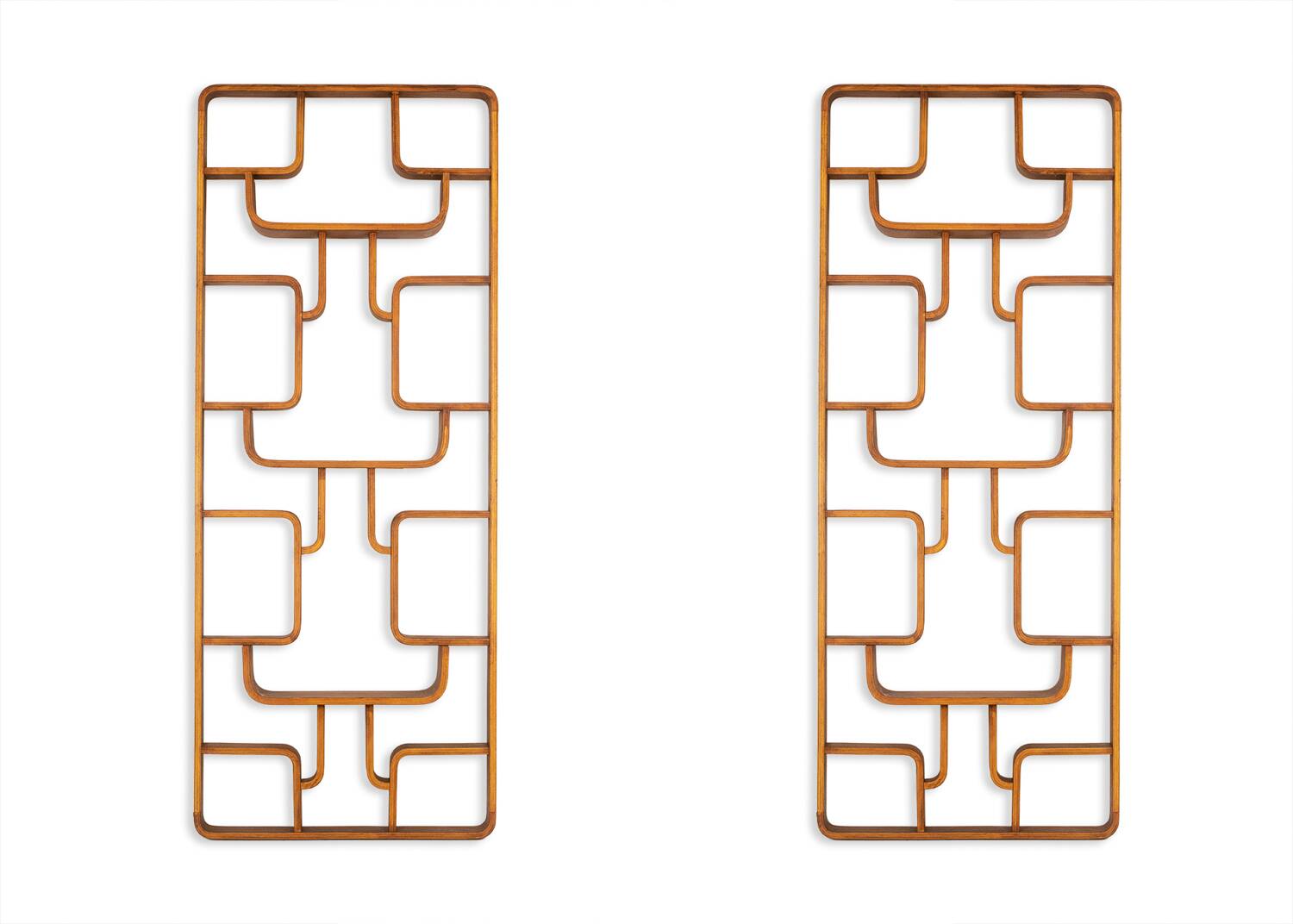Ludvik Volak. Pair of shelves or partition screen. 1960s-70s.