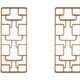 Ludvik Volak. Pair of shelves or partition screen. 1960s-70s.
