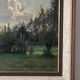Vintage Original Landscape Oil Painting: Framed Countryside Cottage Art
