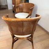 Pair of Armchairs inspired by M Guire in Wicker-Bamboo